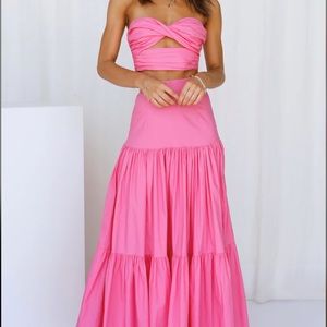 Pink Maxi Skirt & Top